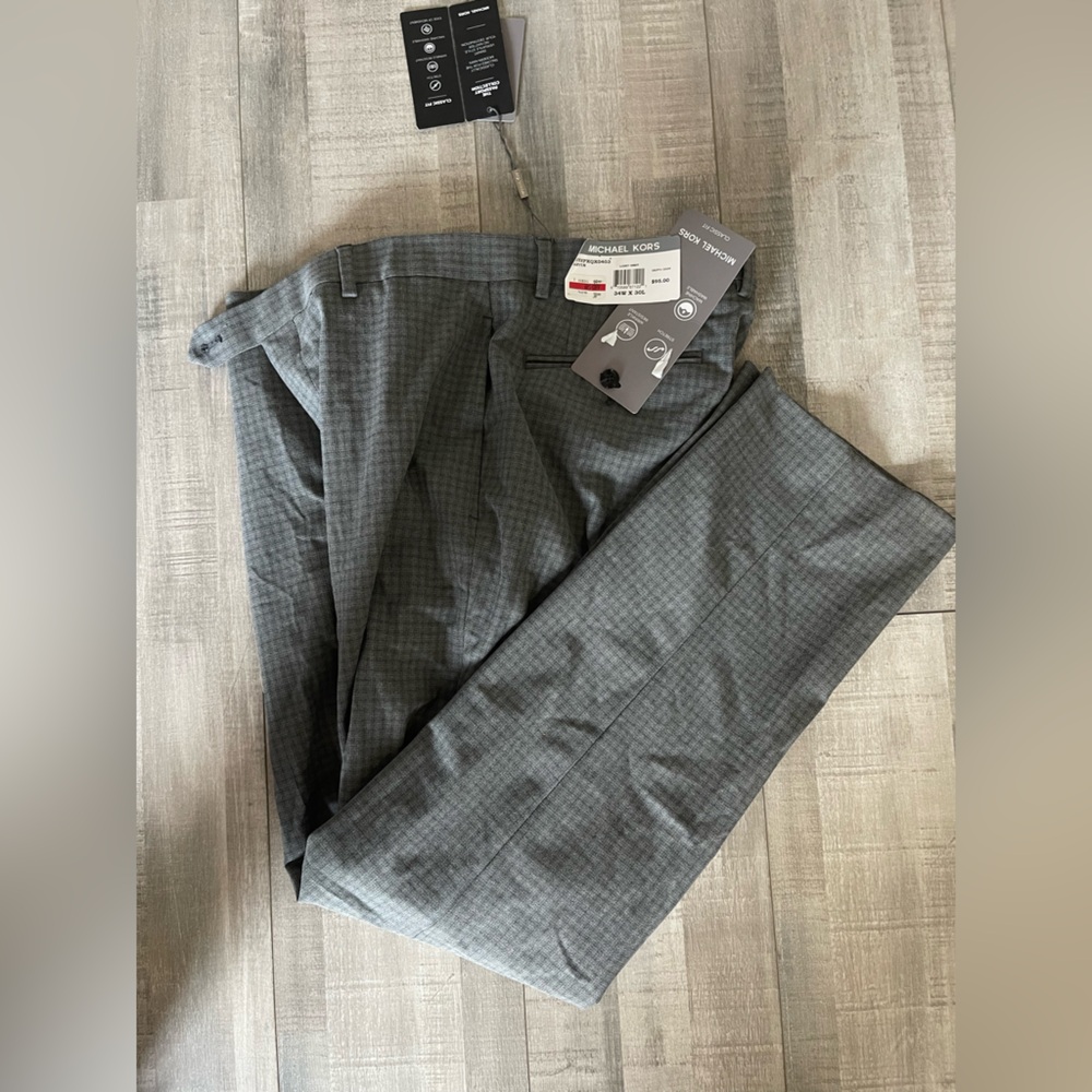 Michael Kors Charcoal Checkered Men's Shorts